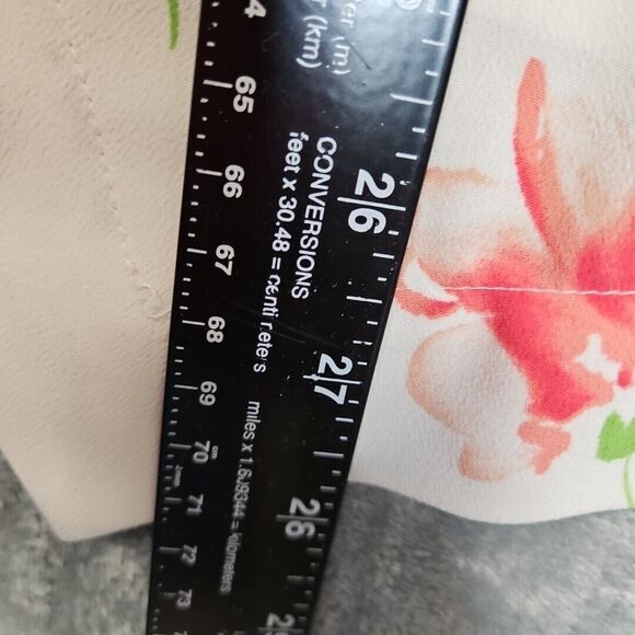 Christie & Jill Vintage 24W Floral Blouse red white green pullover short sleeve - Picture 4 of 10